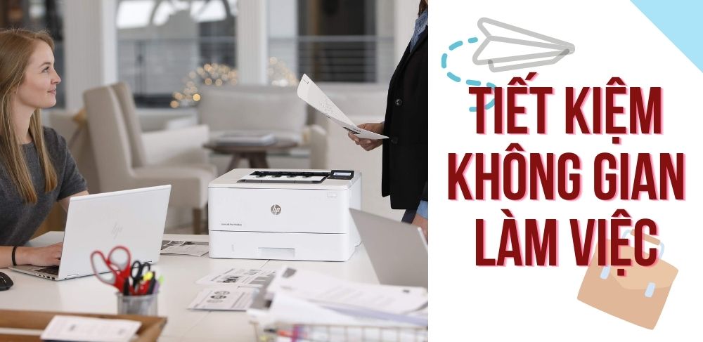 Máy in HP M404dn tiết kiệm không gian Máy in HP M404dn tiết kiệm không gian