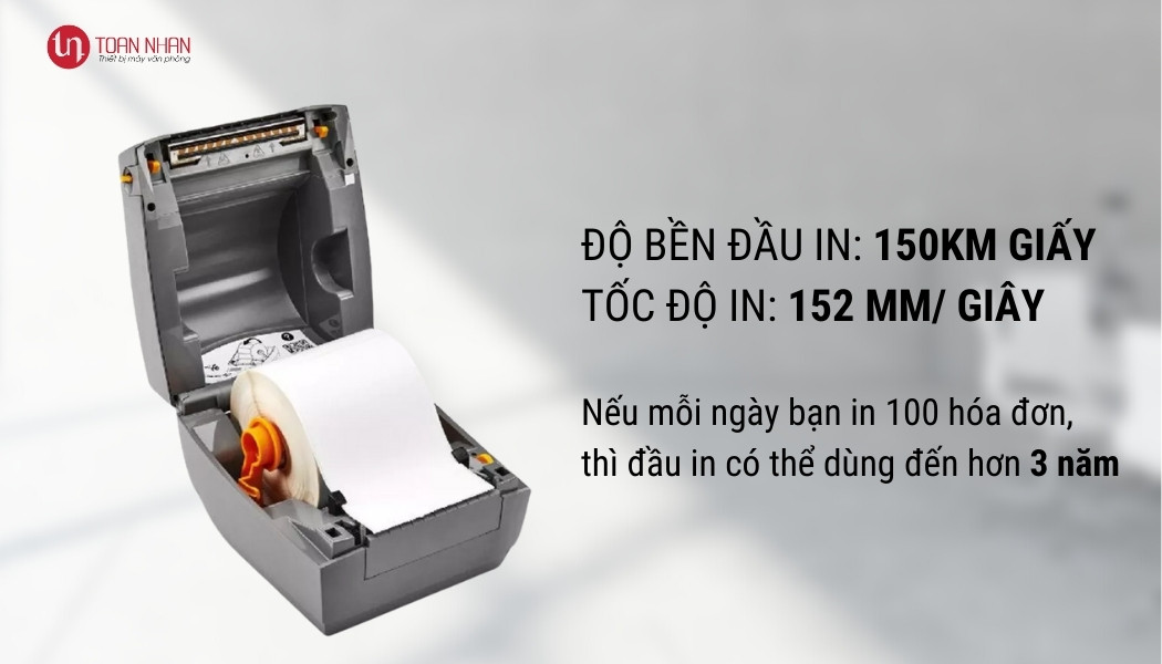 Tốc độ máy in nhiệt Zebra ZP888 Tốc độ máy in nhiệt Zebra ZP888