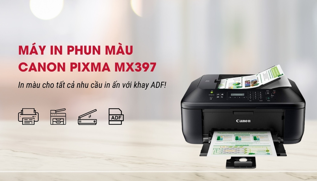 tổng quan máy in phun màu Canon Pixma MX397 tổng quan máy in phun màu Canon Pixma MX397