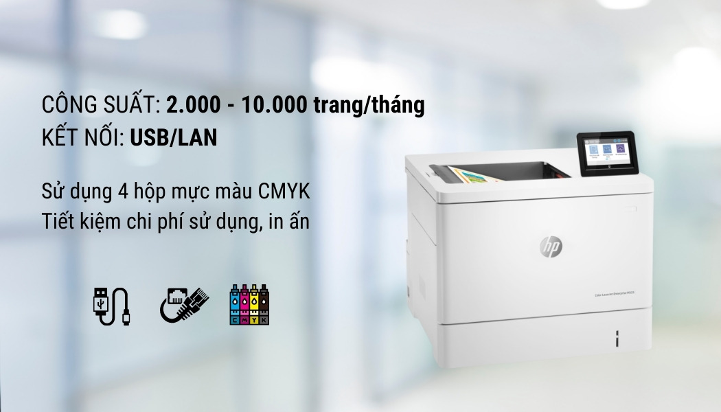 kết nối máy in màu HP M555dn kết nối máy in màu HP M555dn