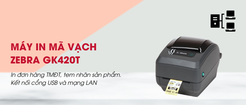máy in mã vạch Zebra GK420T