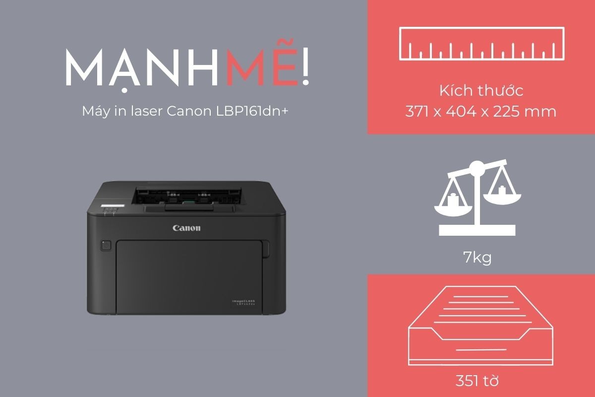 thiết kế máy in laser Canon LBP161dn+