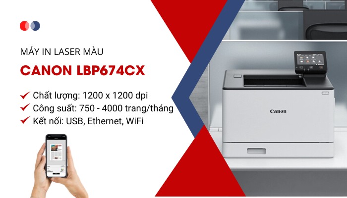 tính năng máy in laser màu Canon LBP674cx