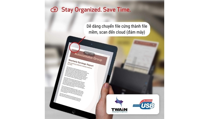 kết nối máy quét Canon DR-C225II