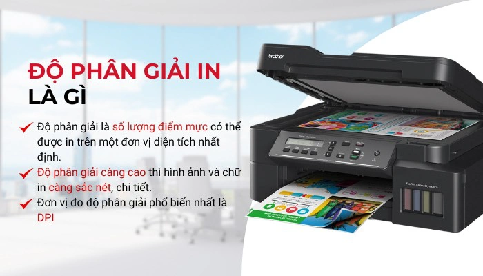Khái niệm về độ phân giải máy in